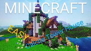 Easy Lets BuildCalcite Tower House minecraftFull audio tutorial [upl. by Alleroif394]