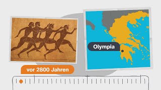 Die Geschichte der Olympischen Spiele  logo einfach erklärt [upl. by Yenaj]