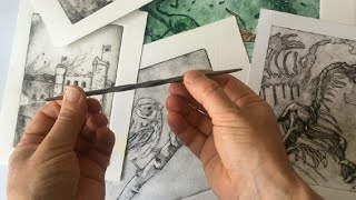 Drypoint plastic demonstration [upl. by Ydnahs]