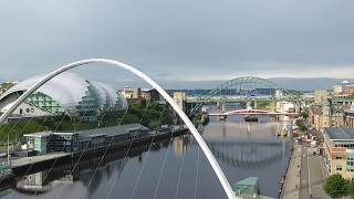 Newcastle Gateshead Quayside  Aerial Drone Footage [upl. by Tove329]