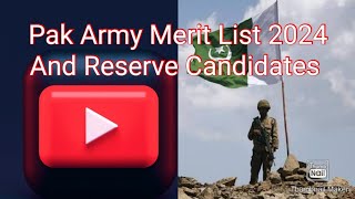 pak army merit list 2024 [upl. by Towne744]