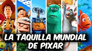 La Evolución de Pixar en la Taquilla Mundial I Toy Story Up Ratatouille Buscando a Nemo WALLE [upl. by Dorisa337]