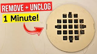 How To Easily Remove Shower Drain Cover amp UNCLOG DRAIN in 1 MINUTE Jonny DIY [upl. by Ayatnohs864]