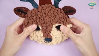 Avenir item CH211754 Loopies Fun My First Plush Bag  Deer  How to Make video [upl. by Eey]