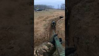 In trench ukraine army military training with airsoft gun shoot страйкбол україна рек [upl. by Alimrahs180]