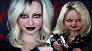 Bride Of Chucky  Tiffany Transformation Makeup Tutorial [upl. by Aisorbma220]