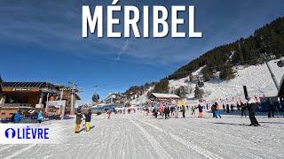 Skiing blue piste Lièvre in Méribel Les 3 Vallées 4K UHD [upl. by Alcot13]