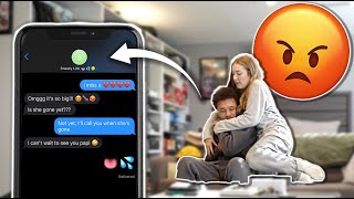 TEXTING ANOTHER GIRL PRANK ON MY GIRLFRIEND 😳 [upl. by Eiramyma7]