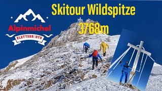 SkitourWinterbesteigung Wildspitze 3768m via Pitztaler Gletscher [upl. by Beka]