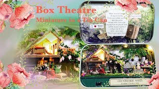 Miniature in a Tin Can Box Theatre Countryside Notes Miniature Tutorial [upl. by Nylde407]