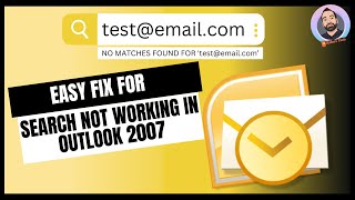 Easy fix for search not working in Outlook 2007  Indexing incomplete  No matches found [upl. by Schwinn37]