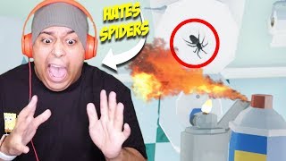 A HORROR GAME ABOUT KILLING SPIDERS HELP ME KILL IT WITH FIRE [upl. by Einnoc549]