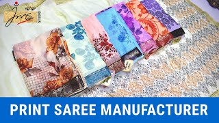 No1 Print Saree Manufacturer Surat  Saree at Wholesale Price [upl. by Nylirad]