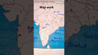 Map Work Class 12 thinkers  beliefs and buildings  humanities history study [upl. by Adnylam571]