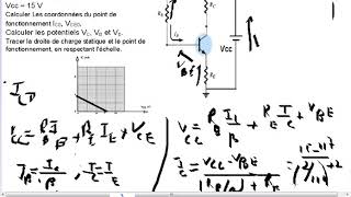 exercice transistor bipolaire 4 eme partie شرح [upl. by Aihselat]