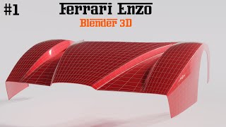 3D modeling blender Ferrari Enzo TUTORIAL 1 [upl. by Jakoba412]