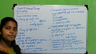 MSc N 1st year Topic Orems General theory of nursing s nursing classes [upl. by Annaoy964]