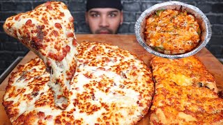 VIRAL TIKTOK PIZZA BUTTER CHCIKEN PASTA AND PHILLY CHEESESTEAKS CHEESE BREAD MUKBANG [upl. by Ayel]