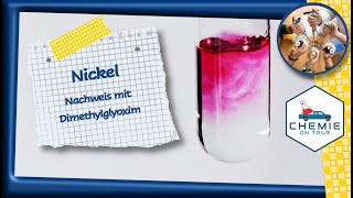 Nickel  Nachweis mit Dimethylglyoxim  Chemie On Tour [upl. by Rot]