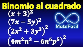 101 Productos notables Binomios al cuadrado EXPLICACIÓN FÁCIL [upl. by Ellynad]