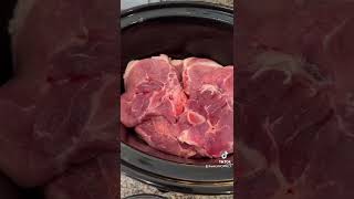 3 ingredients crockpot pork chops [upl. by Breban]