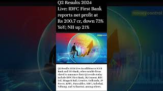 IDFC first Bank  Q2 Result Net Profit 2007 Cr [upl. by Aisatan]