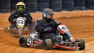 Dirt Kart battle at the back of the packgopro gokart dirtkart dirttrackracing speedway 125cc [upl. by Winny70]