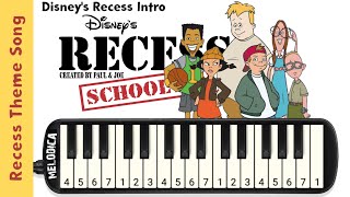 Disneys Recess Intro  Recess Theme Song Melodica Tutorial [upl. by Leohcin]