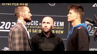 CM Punk Stipe Miocic Alistair Overeem More Face Off at UFC 203 Presser [upl. by Kaela797]