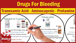 Pharmacology CVS 26 Drugs For Bleeding  Aminocaproic acid  Tranexamic acid  Protamine [upl. by Oona]