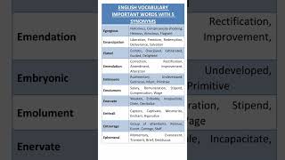 Synonyms of Important Words English Vocabulary Advance English for IELTS Exam and Daily Use [upl. by Adnamal220]