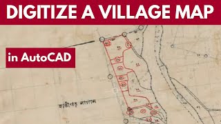 How to DIGITIZE a Scanned Village Map in AutoCAD  Raster to Vector [upl. by Kathleen658]