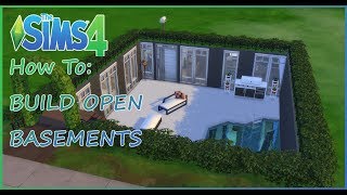 THE SIMS 4 TUTORIAL  HOW TO BUILD OPEN TOP BASEMENTS  UpSimming [upl. by Isak103]