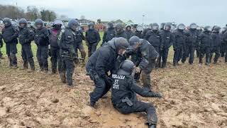 Robed ‘Wizard’ Taunts Police Struggling in Mud [upl. by Eclud618]