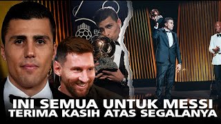 quotTerima kasih Messiquot Ucapan pertama Rodri setelah sukses memenangkan Ballon dor 2024 [upl. by Benita]