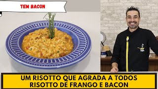 Uma receita que você vai adorar fazer pra família RISOTTO DE FRANGO COM BACON [upl. by Anotyad]