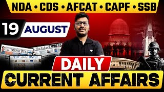 Daily Current Affairs Update  19 August 2024  Crack Defence Exams  Vishal Kumar [upl. by Juliette]