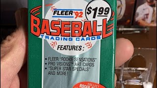 1992 Fleer baseballcards junkwax packopening [upl. by Colwell145]