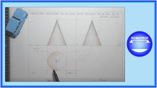 PROIEZIONI ORTOGONALI DI UN CONO POGGIATO CON LA BASE SUL PO  643 [upl. by Dranal]