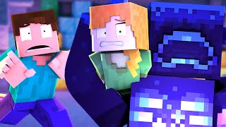 WARDEN ENCOUNTER  Alex and Steve Life Minecraft Animation [upl. by Melbourne296]