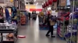 Sam’s club employee destroys store after being fired for being late [upl. by Vanhomrigh]