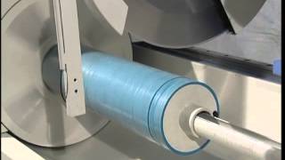 Roll cutter or slitter for nonwoven fabrics amp plastics Ribbon and tapes slitting machine [upl. by Nahtahoj]