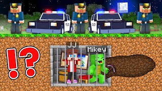 JJ and Mikey Escaped From the Underground Prison in Minecraft Challenge  Maizen JJ and Mikey [upl. by Ahsitahs]