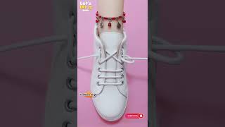 Perfect stylish way to tie shoe laces Shoelacing tips shorts shoelacing tie [upl. by Lennad]