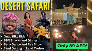 Amazing DESERT SAFARI in DUBAI  Sand Bashing Quad Bike Dance and BBQ Dinner [upl. by Silra]