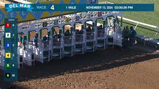 Magnify wins race 4 at Del Mar 111024 [upl. by Llenrub]