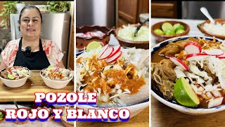 POZOLE ROJO Y BLANCO  TE EXPLICO PASO A PASO COMO HACERLO [upl. by Marb]