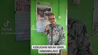 KERUGIAN NIKAH SIRI HINDARI LAH [upl. by Alhak]