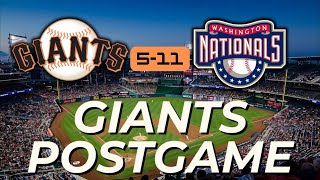 SF Giants Lose 115 to Washington Nationals mlb baseball [upl. by Sihunn]