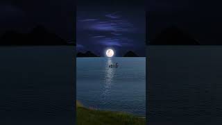 beautiful night view moon trending 1kviews viralshort [upl. by Oiligriv278]